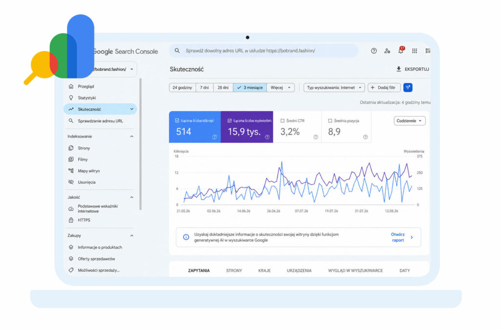 Konfiguracja Google Search Console dla sklepu