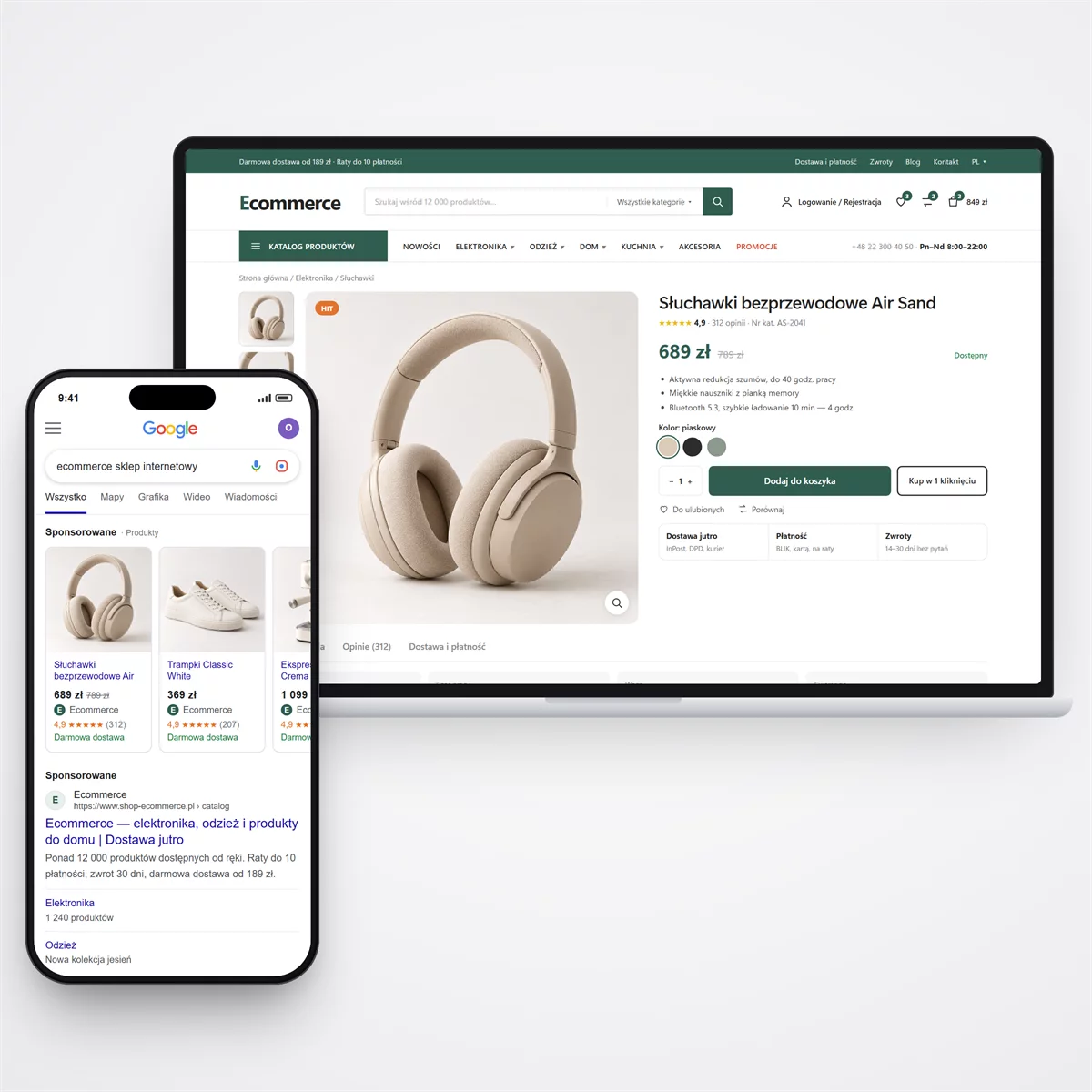 Sklep internetowy WooCommerce — reklama Google Shopping Sklep internetowy WooCommerce — reklama Google Shopping