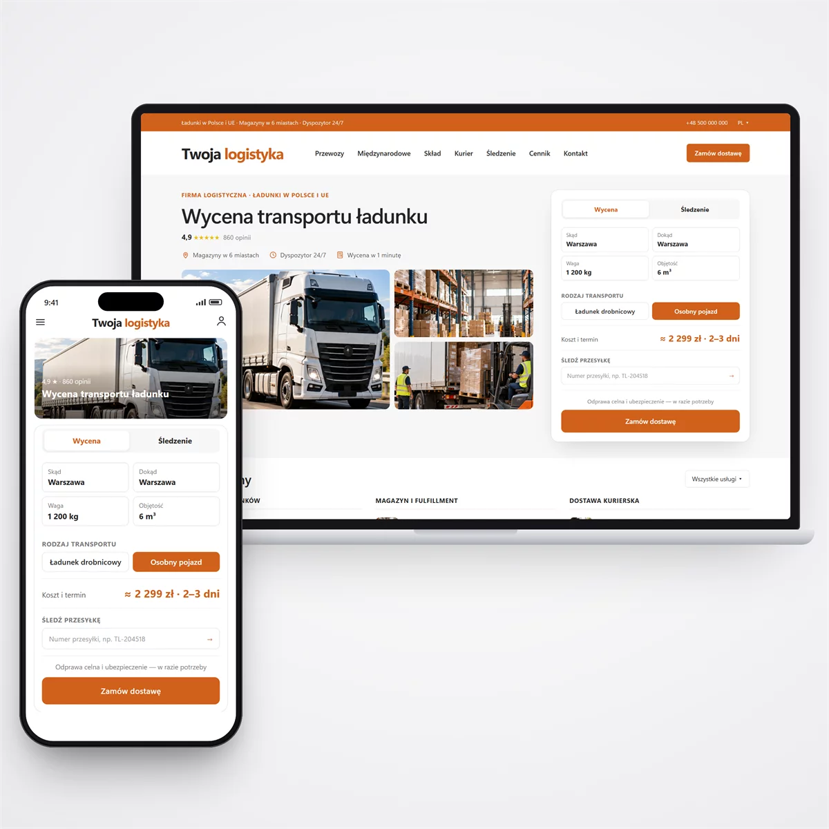 Strona dla firmy logistycznej — katalog Strona dla firmy logistycznej — katalog
